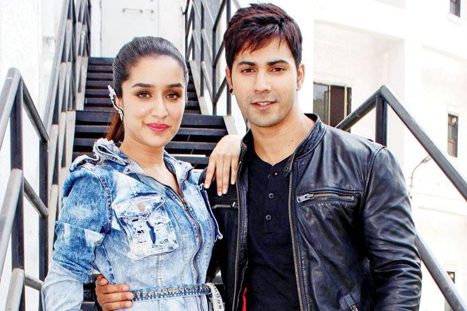 Shraddha Kapoor and Varun Dhawan at a promotional event for their upcoming film