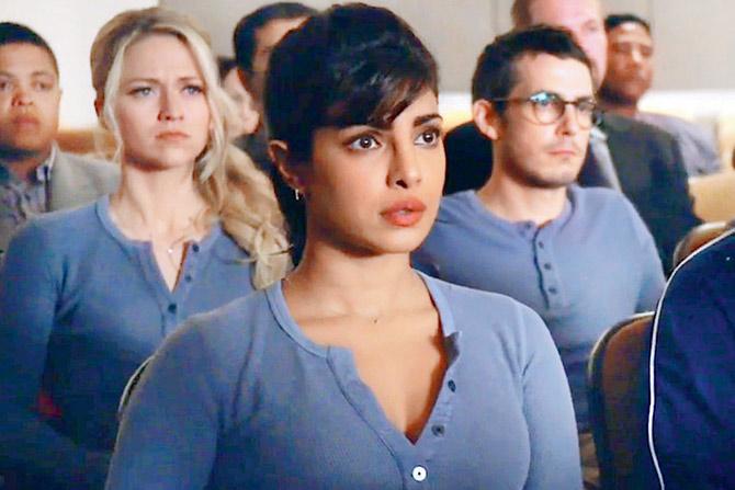 Priyanka Chopra in a still from her maiden US tele-series, Quantico, in which she plays Alex Weaver, a half-American, half-Indian FBI agent 
