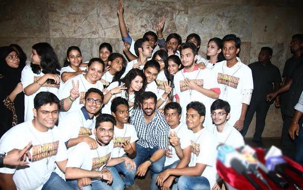 Kabir Khan with fans at a theatre in Mumbai