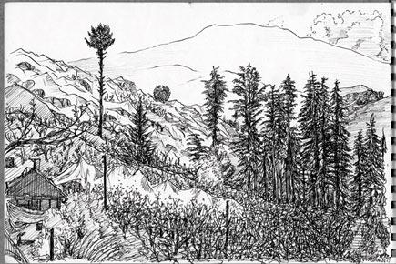 Graphic novelist Appupen's sketches of Himachal Pradesh