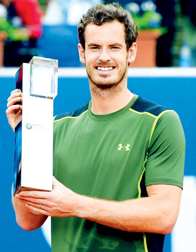 Andy Murray poses with the winner
