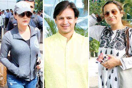 Spotted: Preity Zinta, Vidya Balan, Vivek Oberoi at Mumbai airport