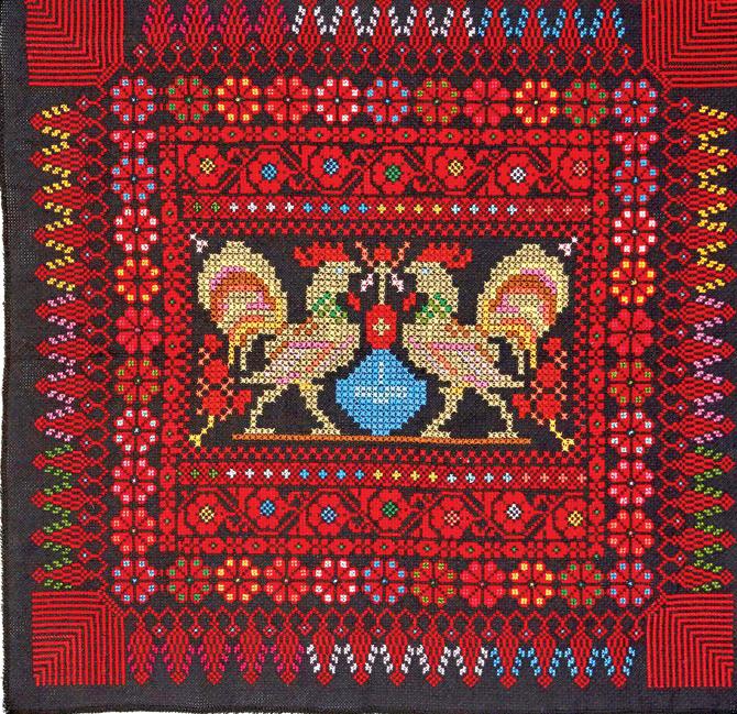 Alicja Dobrucka | Nadia from Jerusalem; Thread work on Cotton (Cross Stitch); Ramallah, Palestine 2012