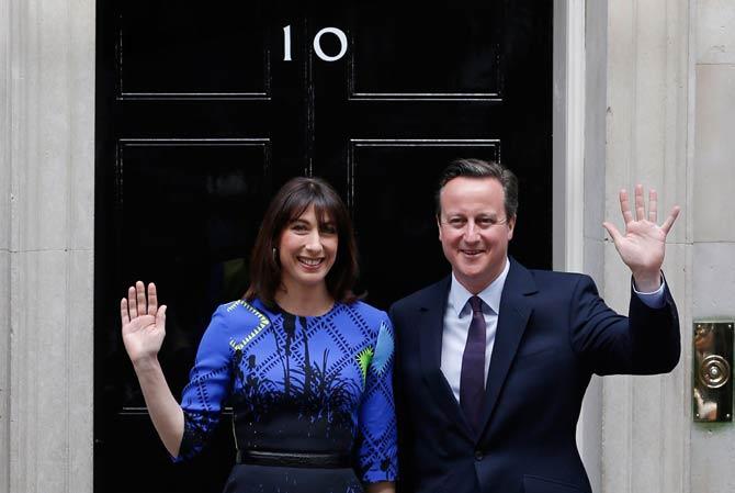 David Cameron and wife