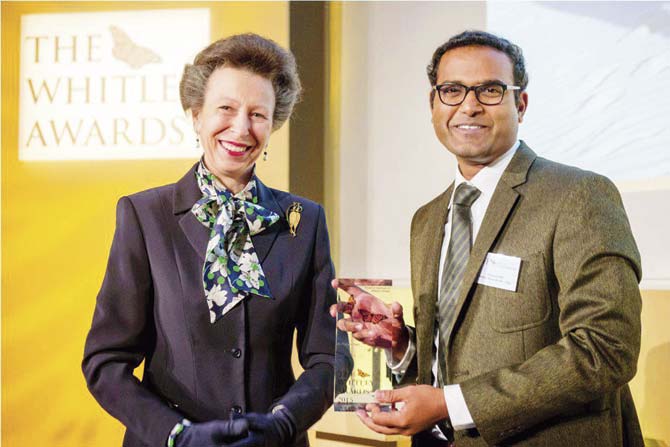 Dr Pramod Patil receiving the award from HRH the Princess Royal, Princess Anne
