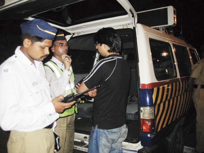 Cases of drink driving have reduced in the city due to the regular bandobasts and nakabandis on the roads, especially during weekends. File pic for representation