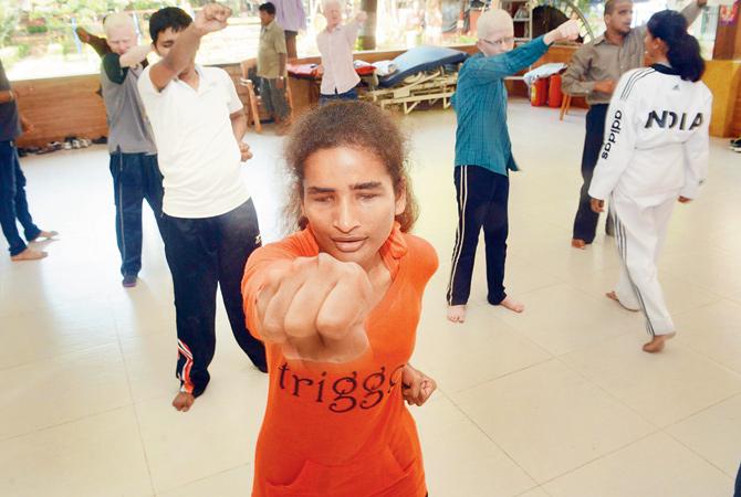 Twenty-two visually impaired youngsters took part in the two-day workshop and trained under professionals from Eklavya Taekwondo Academy
