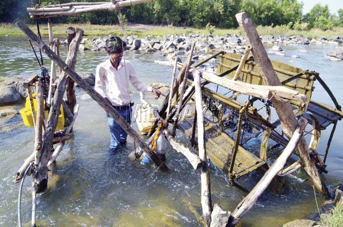 The pump being operated by Urhade