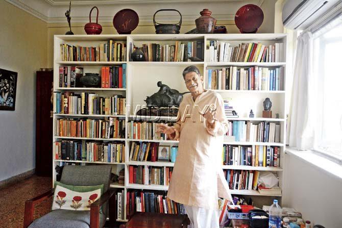 Mumbai author Kiran Nagarkar confesses that he is a slow reader. Pic/Atul Kamble