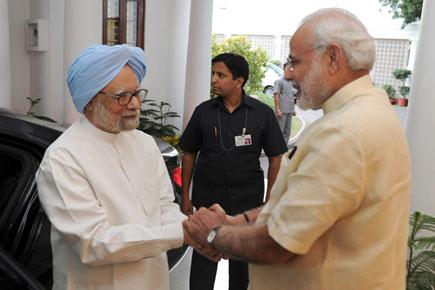 Manmohan Singh meets PM Modi, hours after slamming his govt
