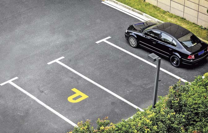 Building complexes may mark out various spots for parking