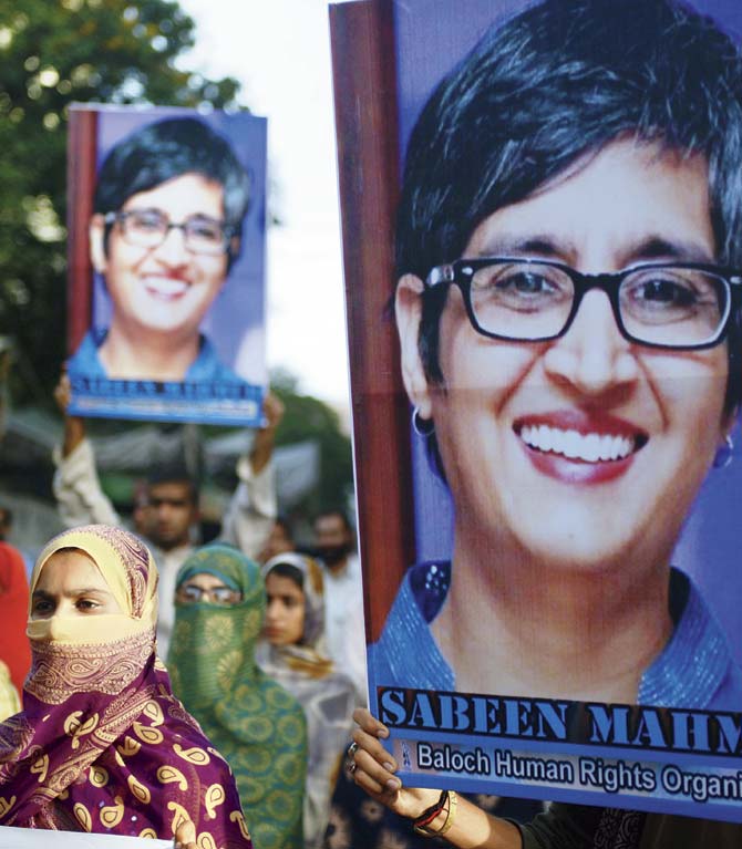 Pakistani activists took to the streets last month to protest the killing of rights campaigner Sabeen Mahmud. On April 24, the 40-year-old was gunned down as she left the Karachi-based cafe, The Second Floor, minutes after hosting a seminar on the restive Balochistan province. Pic/AFP