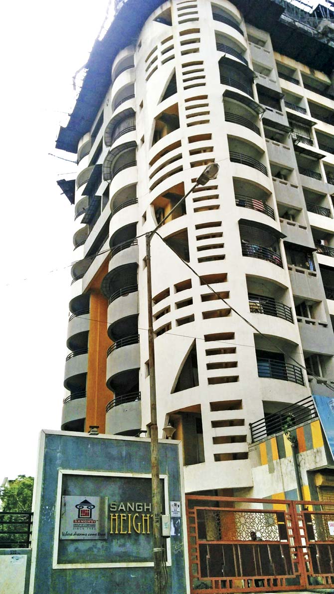 The building, Sanghvi Heights in Wadala (East), is still not completely ready. Three floors are yet to be added, and hence a society has not been formed yet