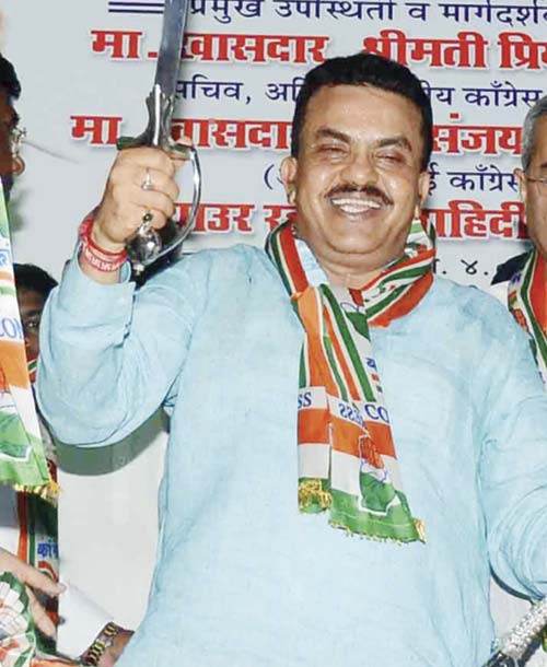 Sanjay Nirupam says that the Congress will ask farmers from across the state to bring their old bulls and bullocks to the city to parade them before CM Devendra Fadnavis. File pic