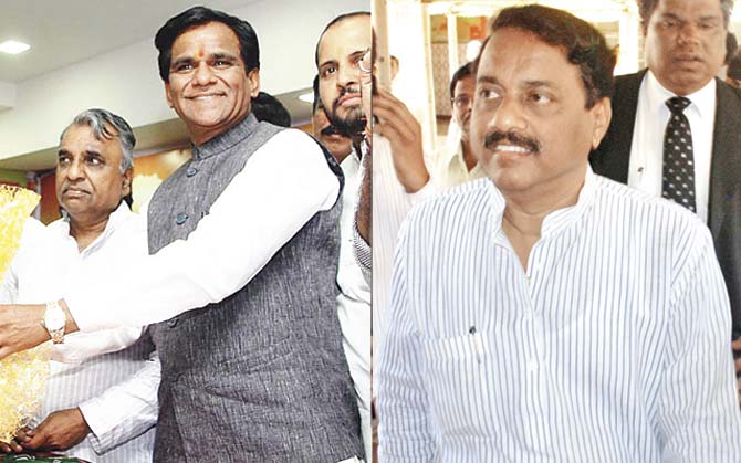 NCP state chief Sunil Tatkare alleged discrimination and said the government should clarify on the decision to provide Y-level security to BJP state chief Raosaheb Danve (left). File pics
