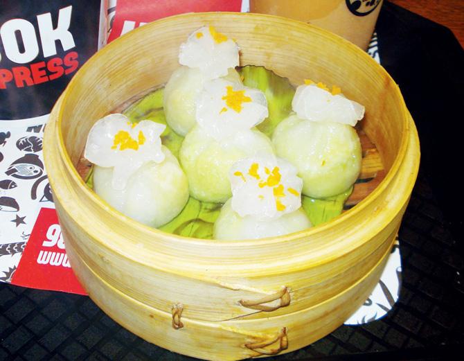 The Edamame  and Truffle Dimsum  at Wok Express