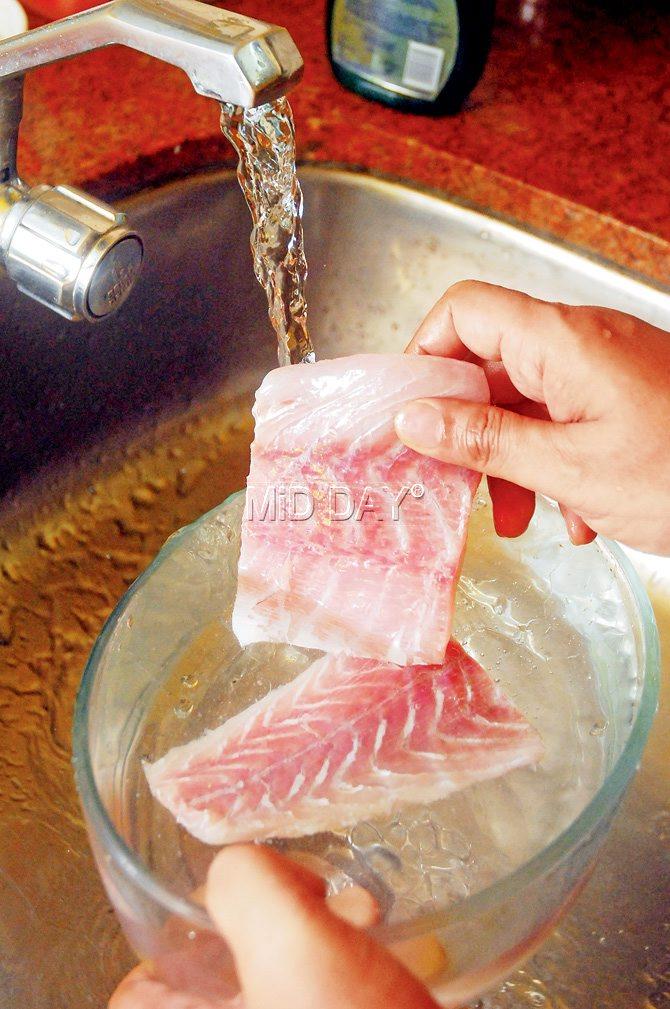 Wash the filets well