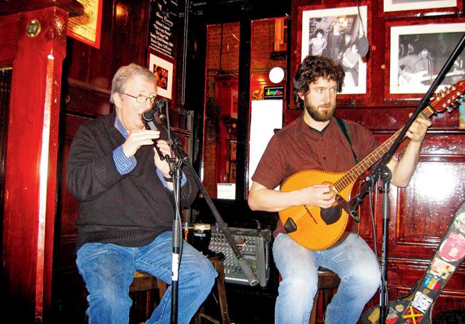 Musicians at the Temple Bar pub in Dublin. Pics/Krishnaraj Iyengar