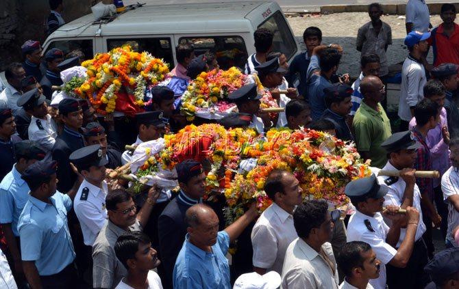 Kalbadevi building fire: Funeral of Mumbai firemen who died in blaze