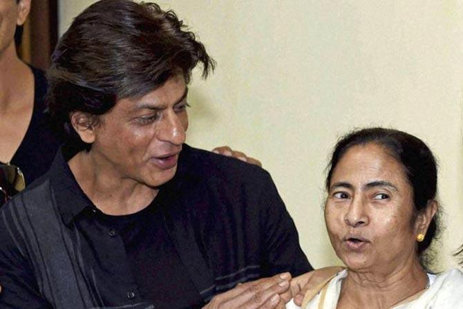 Shah Rukh Khan with Mamata Banerjee
