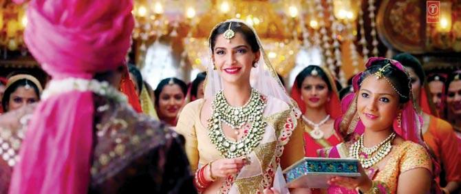 Sonam Kapoor in a still from Prem Ratan Dhan Payo, which is set for a Diwali release