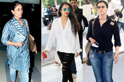 Spotted: Kareena Kapoor Khan, Malaika Arora Khan, Kajol at Mumbai airport
