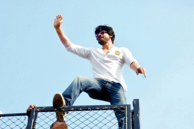 Shah Rukh Khan was targeted by right-wing leaders for his remarks on religious intolerance  in the country last week; seen here greeting his fans on his birthday