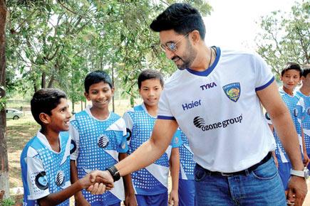 Abhishek Bachchan inaugurates a football academy in Tamil Nadu