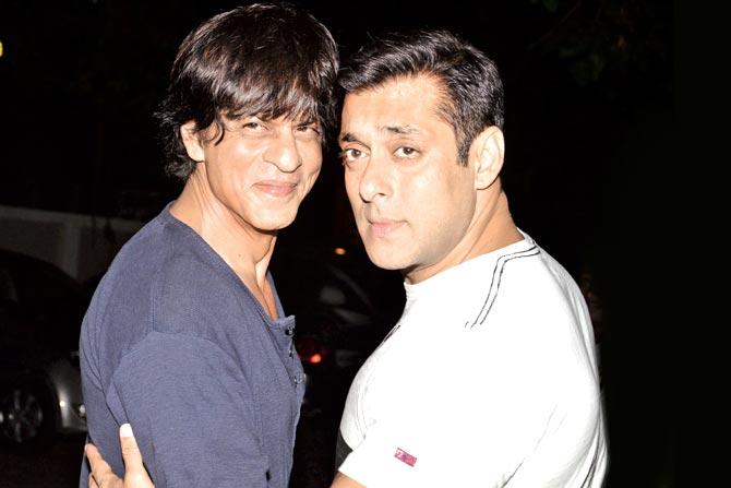 Shah Rukh Khan (left) and Salman Khan 