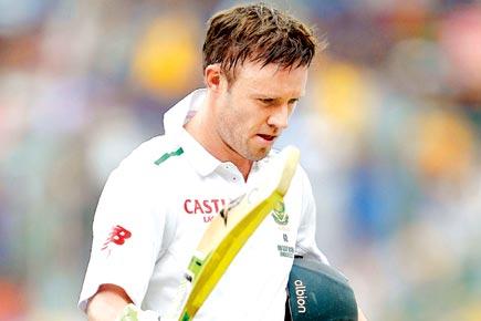 Despair at Bangalore as AB de Villiers misses ton in 100th Test