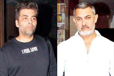 Karan Johar and other celebs calls on an injured Aamir Khan