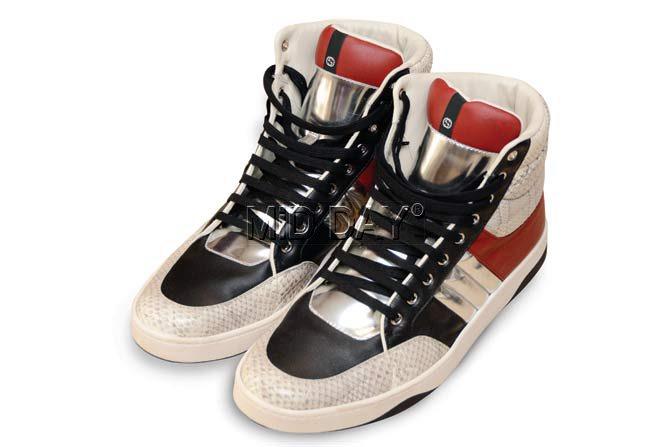 sood’s top pick: Gucci Snakeskin & Leather High-Top Sneakers