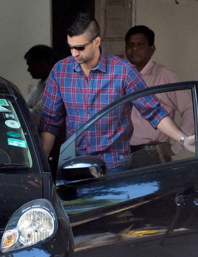 Rahul Mukerjea, ex-lover of Sheena Bora, arrives for questioning by the CBI in connection with the Sheena Bora murder case in Mumbai on Friday. Pic/PTI