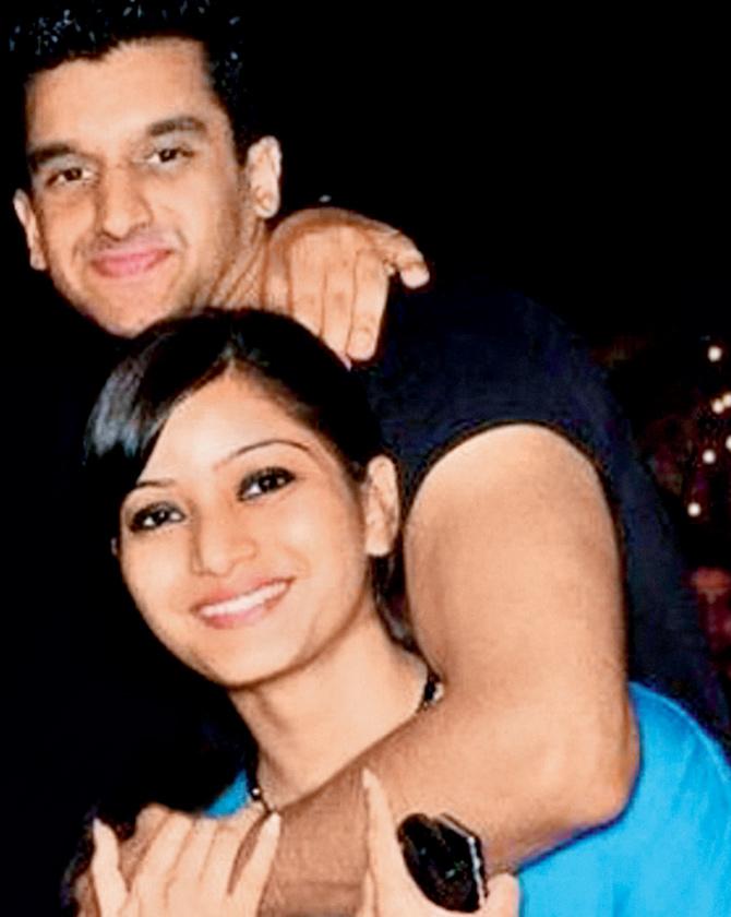 Star-crossed lovers: Rahul and Sheena had gotten engaged just six months before she was murdered in April 2012. file pic