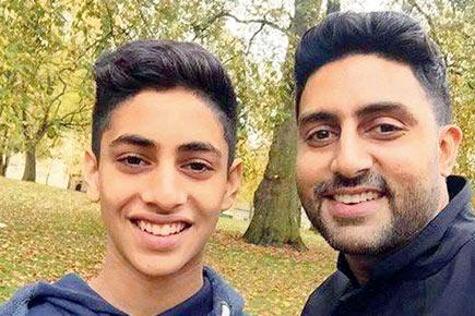 Snapped! Abhishek Bachchan with nephew Agastya
