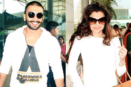 Spotted: Ranveer Singh and Ameesha Patel at Mumbai airport