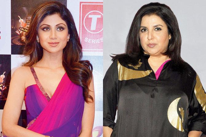 Farah Khan and (left) Shilpa Shetty Kundra