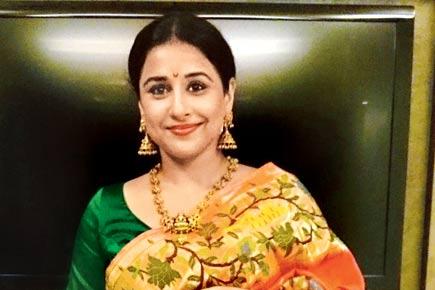 Vidya Balan spotted in a Paithani sari