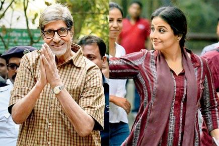 Big B and Vidya Balan shoot for 'Te3n' in Kolkata