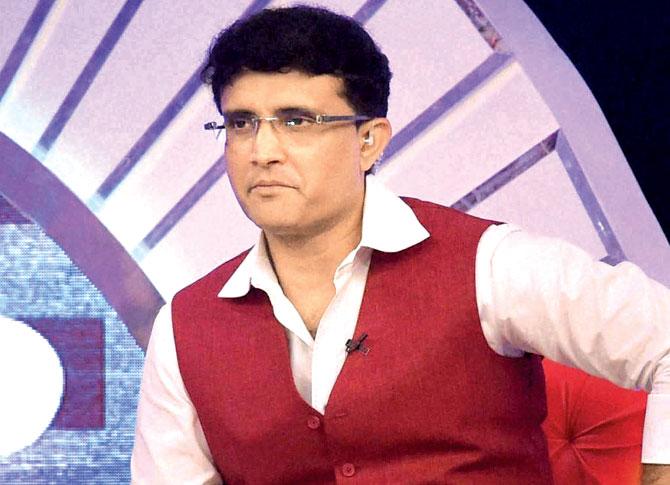 Ex-India skipper Sourav Ganguly during a promotional event in the city yesterday. Pic/PTI