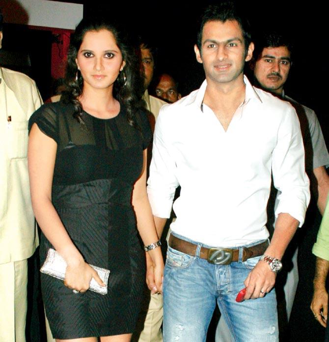 Sania Mirza with husband Shoaib Malik