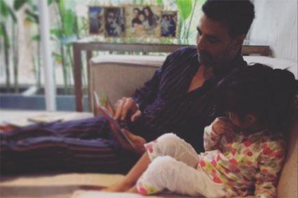 Akshay Kumar and daughter Nitara's early morning reading session