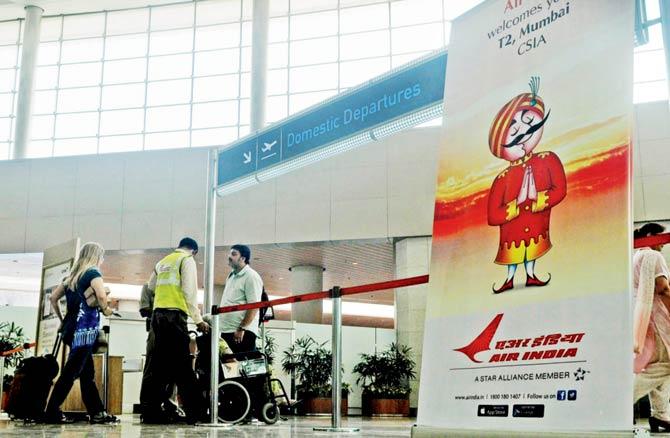 Since October 1, Air India has relocated its domestic operations from the Santacruz airport to T2. File pic