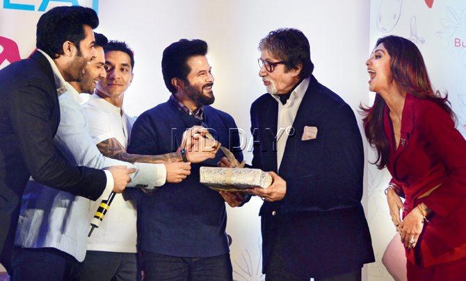 Anil Kapoor, Amitabh Bachchan and Varun Dhawan 