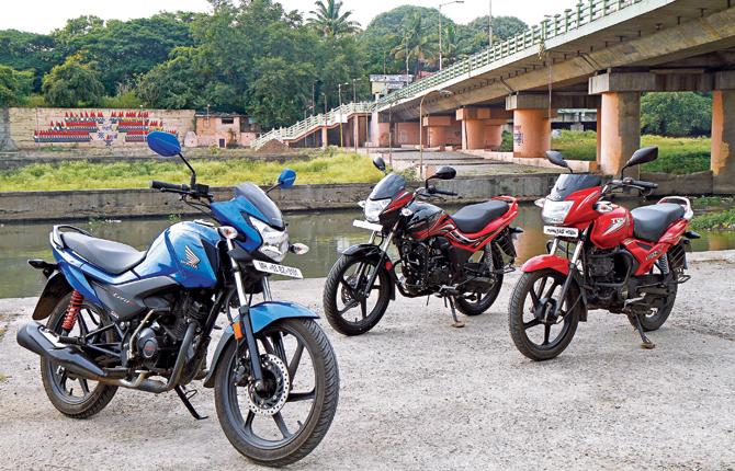 While all three bikes have decent design, the Honda Livo (left) is the best looking of the lot.