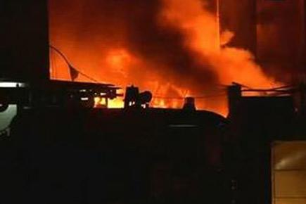 Inferno guts tyre factory godown in Delhi 