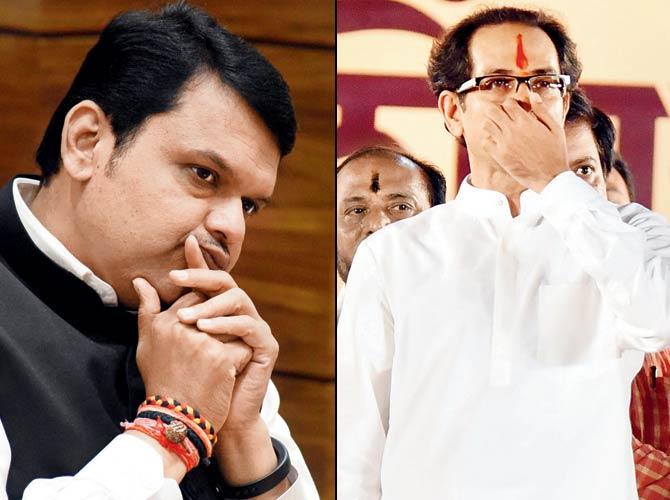 During the heat of campaigning, CM Devendra Fadnavis and Uddhav Thackeray held nothing back while trading barbs with each other. File pics