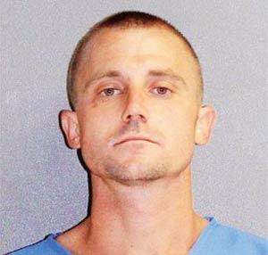 Justin Grimes attempted to flee, but was held down by customers. Pic/Volusia County Jail