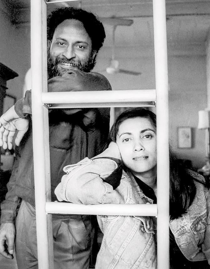 Ketan Mehta and Deepa Sahi: “This is from a shoot I did for mid-day. I needed a prop, so I found a ladder from God knows where.”