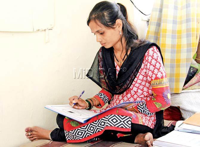 After attending lectures for almost four months, Prajakta Pawar has been told that she is not eligible to take the examination this year. Pic/Ajinkya Sawant